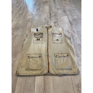 Big Daddy Live Large Mens 4XLT Corduroy Reversible Camo Utility Fishing Vest Tan